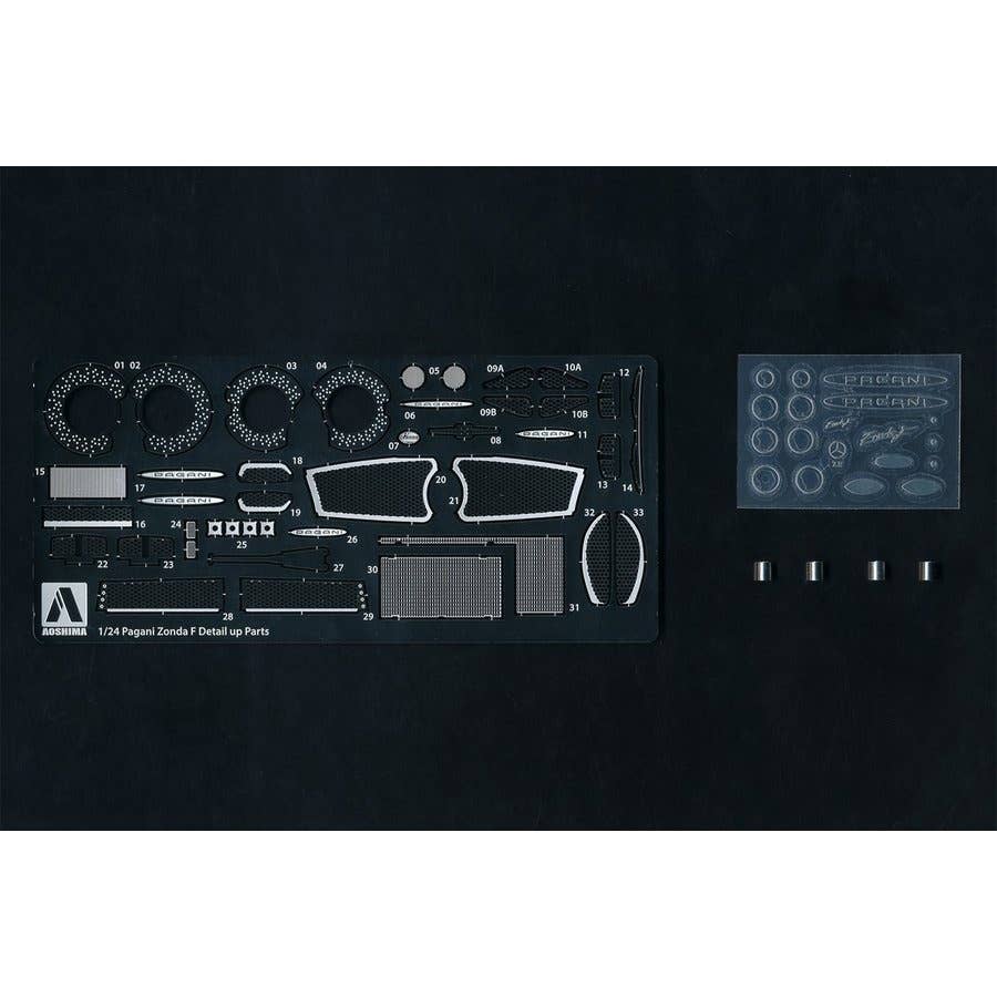 Aoshima 1/24 Pagani Zonda F Detail Up Parts (Car not included) | 4905083059562