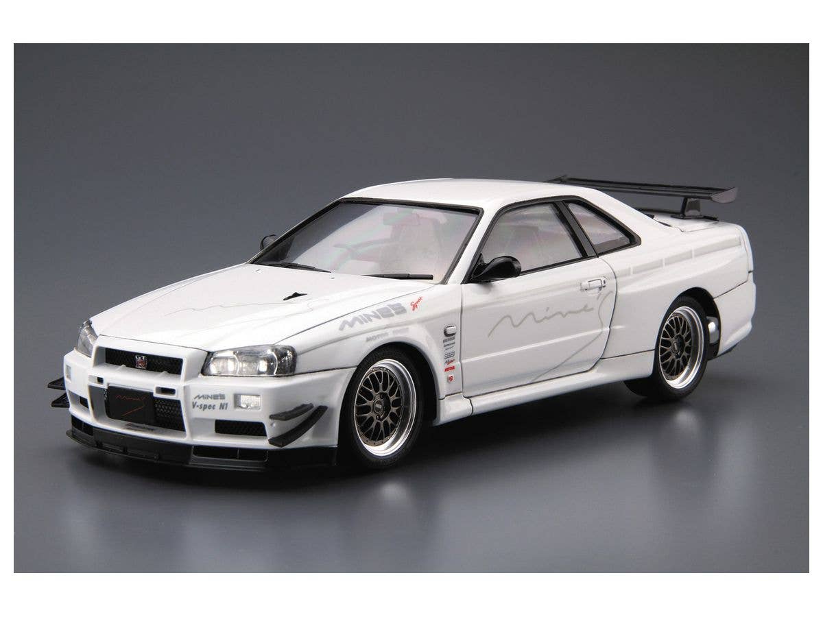 Aoshima 1/24 Nissan Mine's BNR34 Skyline GT-R '02 | 4905083059869