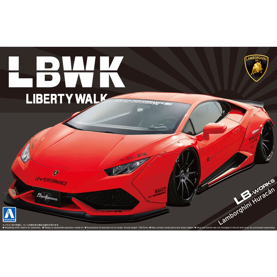 Aoshima 1/24 Liberty Walk LB-Works Lamborghini Huracan Ver. 1 | 4905083059883