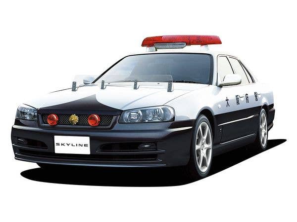 Aoshima 1/24 Nissan ER34 Skyline Patrol Car '01 | 4905083061251