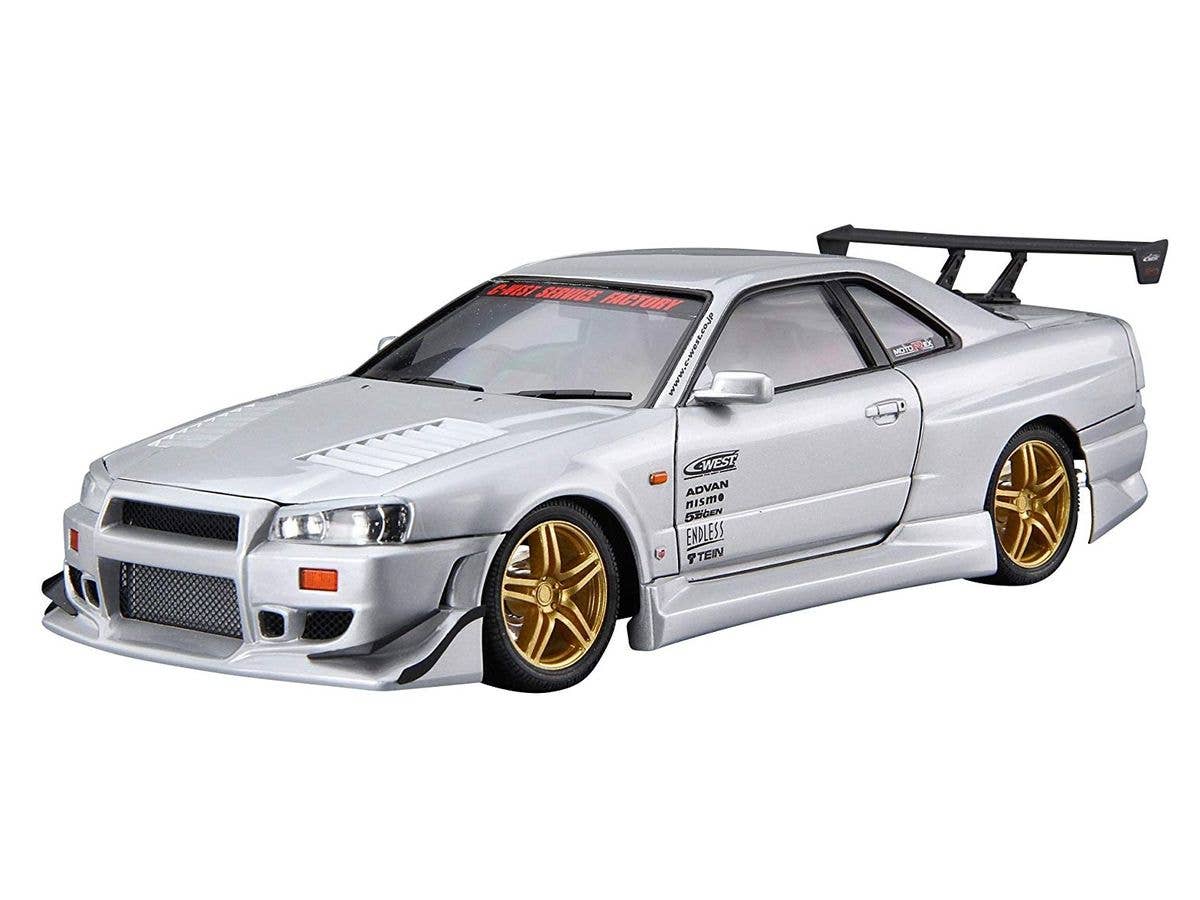 Aoshima 1/24 Nissan C-West BNR34 Skyline GT-R '02 | 4905083061497
