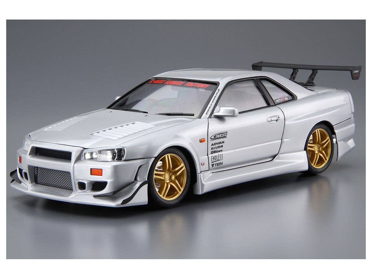 Aoshima 1/24 Nissan C-West BNR34 Skyline GT-R '02 | 4905083061497
