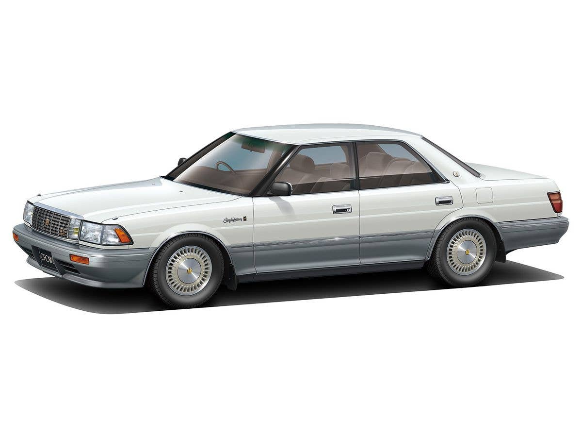 Aoshima 1/24 Toyota UZS131 Crown Royalsaloon G '89 | 4905083061718