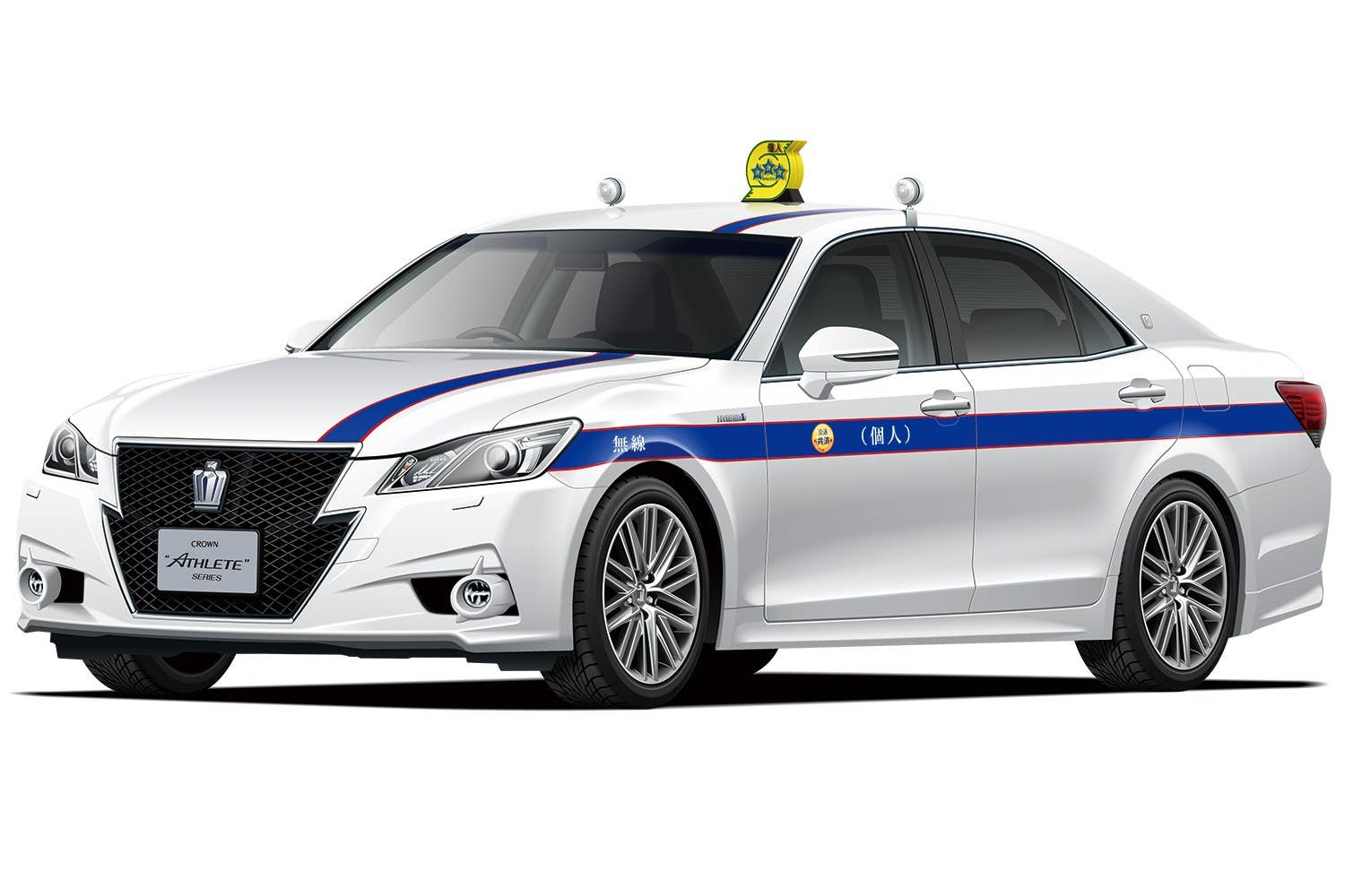 Aoshima 1/24 Toyota ARS210 Crown Athlete '13 Tokyo Individual Taxi Cooperative | 4905083062258