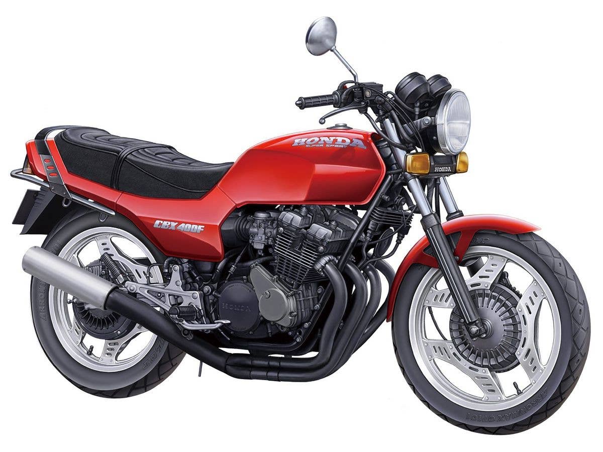 Aoshima 1/12 The Bike #48 Honda NC07 CBX400F Monza Red | 4905083062326