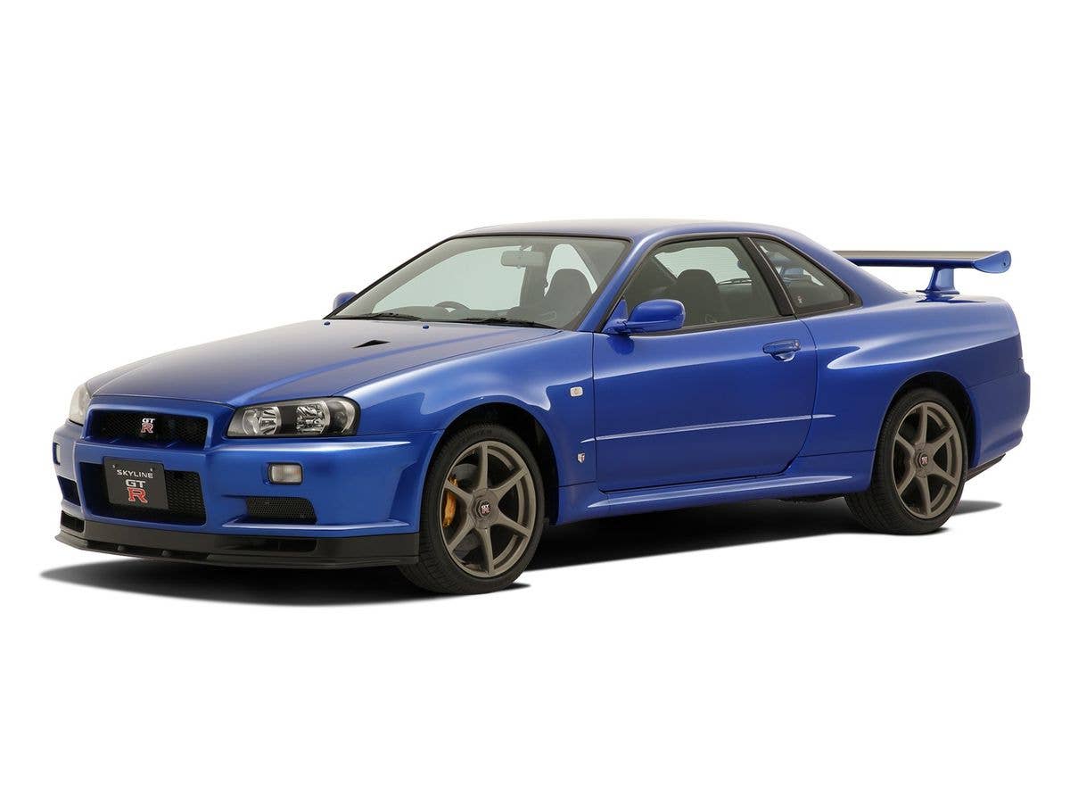 Aoshima 1/32 SNAP KIT #11-A Nissan R34 Skyline GT-R (Bayside Blue) | 4905083062500