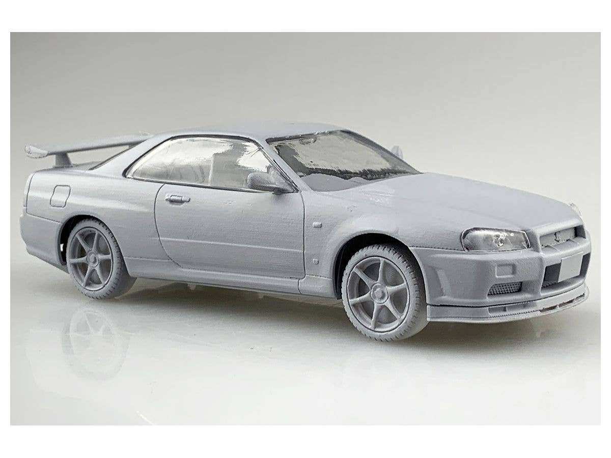 Aoshima 1/32 SNAP KIT #11-E Nissan R34 Skyline GT-R Nur(Sparkling Silver) | 4905083062548