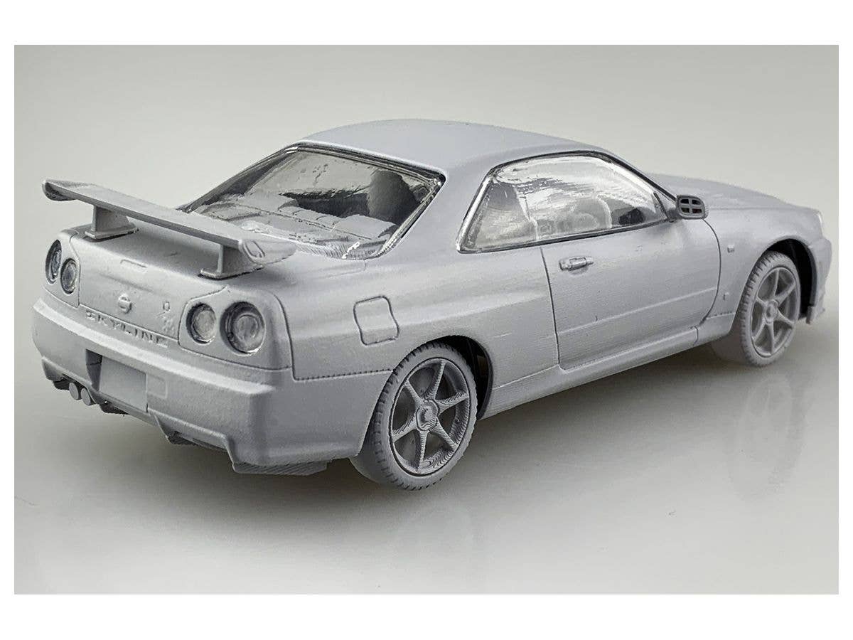 Aoshima 1/32 SNAP KIT #11-E Nissan R34 Skyline GT-R Nur(Sparkling Silver) | 4905083062548