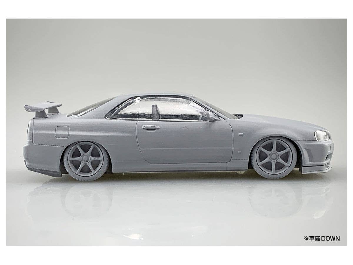 Aoshima 1/32 SNAP KIT #11-E Nissan R34 Skyline GT-R Nur(Sparkling Silver) | 4905083062548