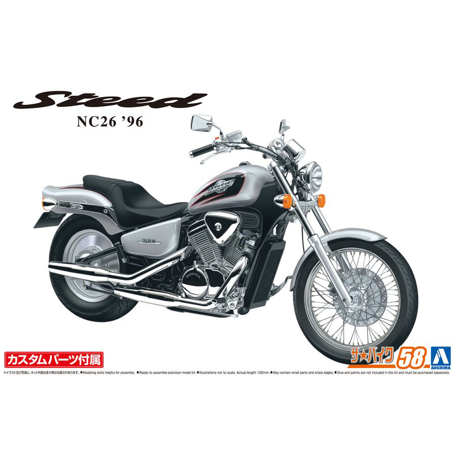 Aoshima 1/12 Honda NC26 Steed VSE '96 with Custom Parts
