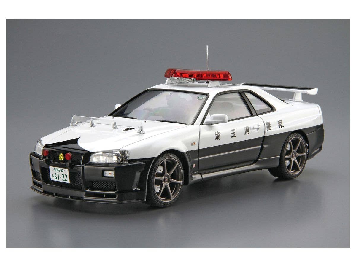 Aoshima 1/24 Nissan BNR34 Skyline GT-R Patrol Car 99 | 4905083062807