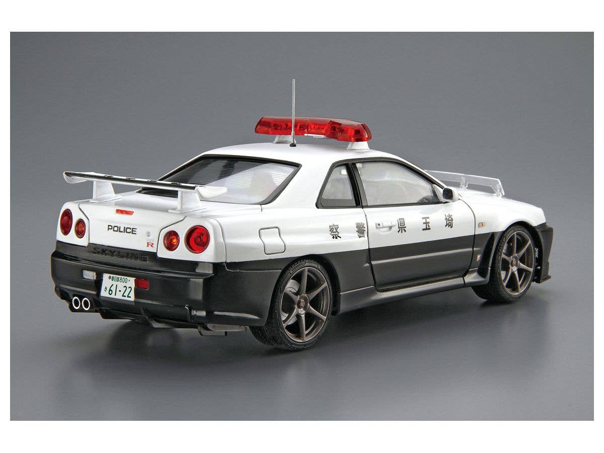 Aoshima 1/24 Nissan BNR34 Skyline GT-R Patrol Car 99 | 4905083062807