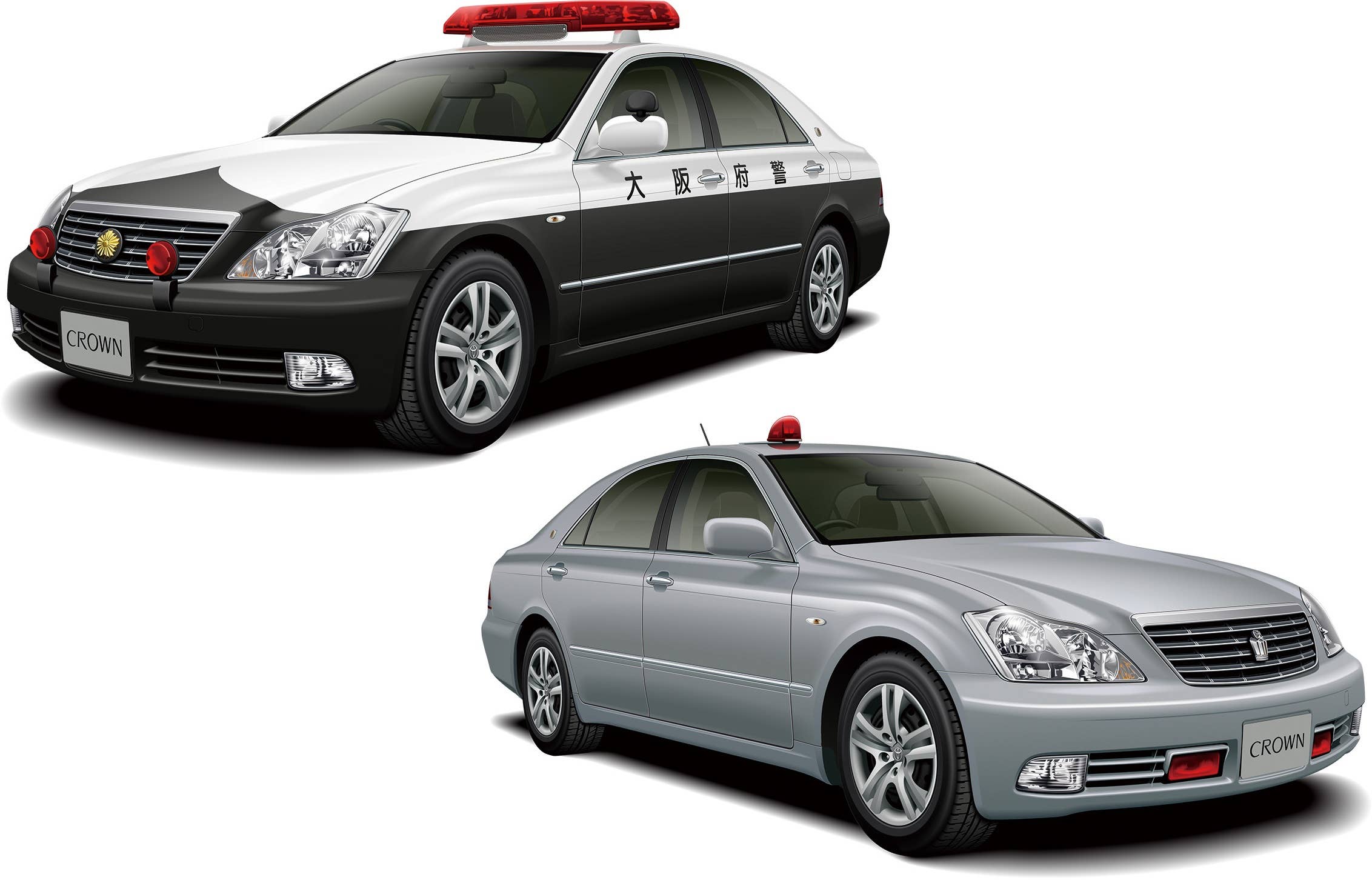 Aoshima 1/24 Toyota GRS182 Crown Patrol Car '05 | 4905083062838