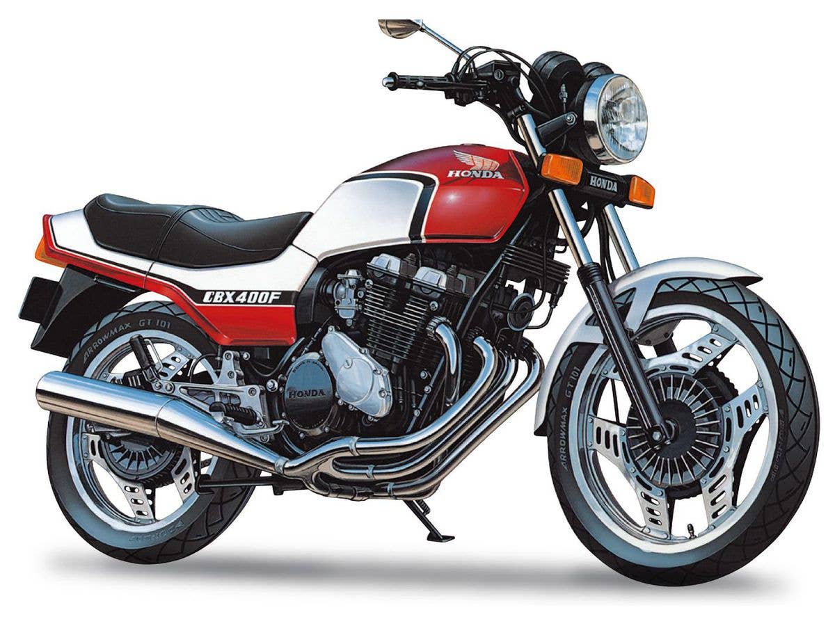 Aoshima 1/12 Honda NC07 CBX400F Candy Pearl Maui Red/Pearl Shell White '81 | 4905083063750