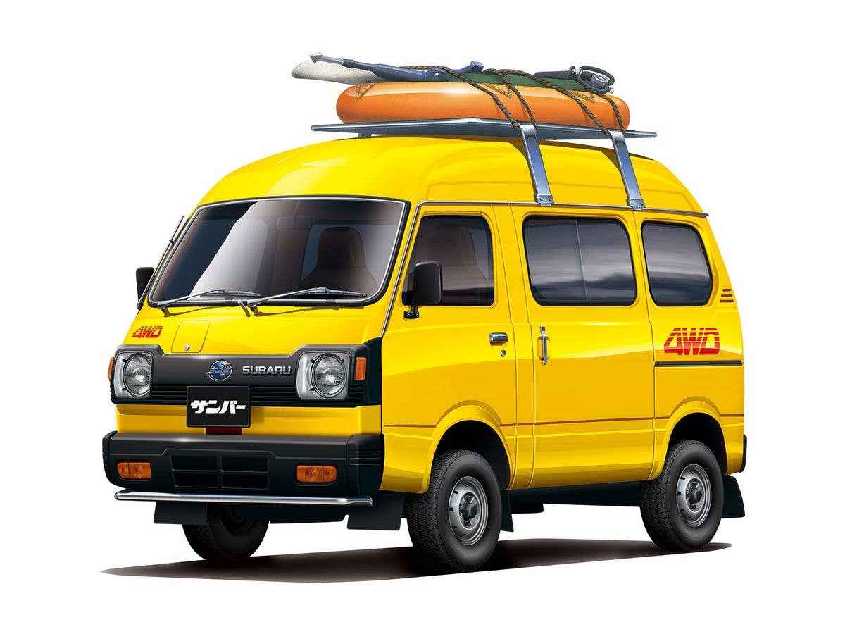 Aoshima 1/24 Subaru TT1 Sambar High-Roof 4WD '80 | 4905083063897
