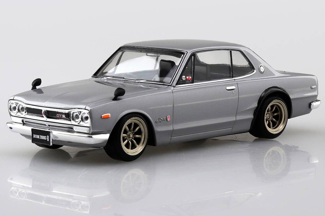 Aoshima 1/32 SNAP KIT #09-SP1 Nissan Skyline 2000 GT-R Custom Wheel (Silver) | 4905083064702