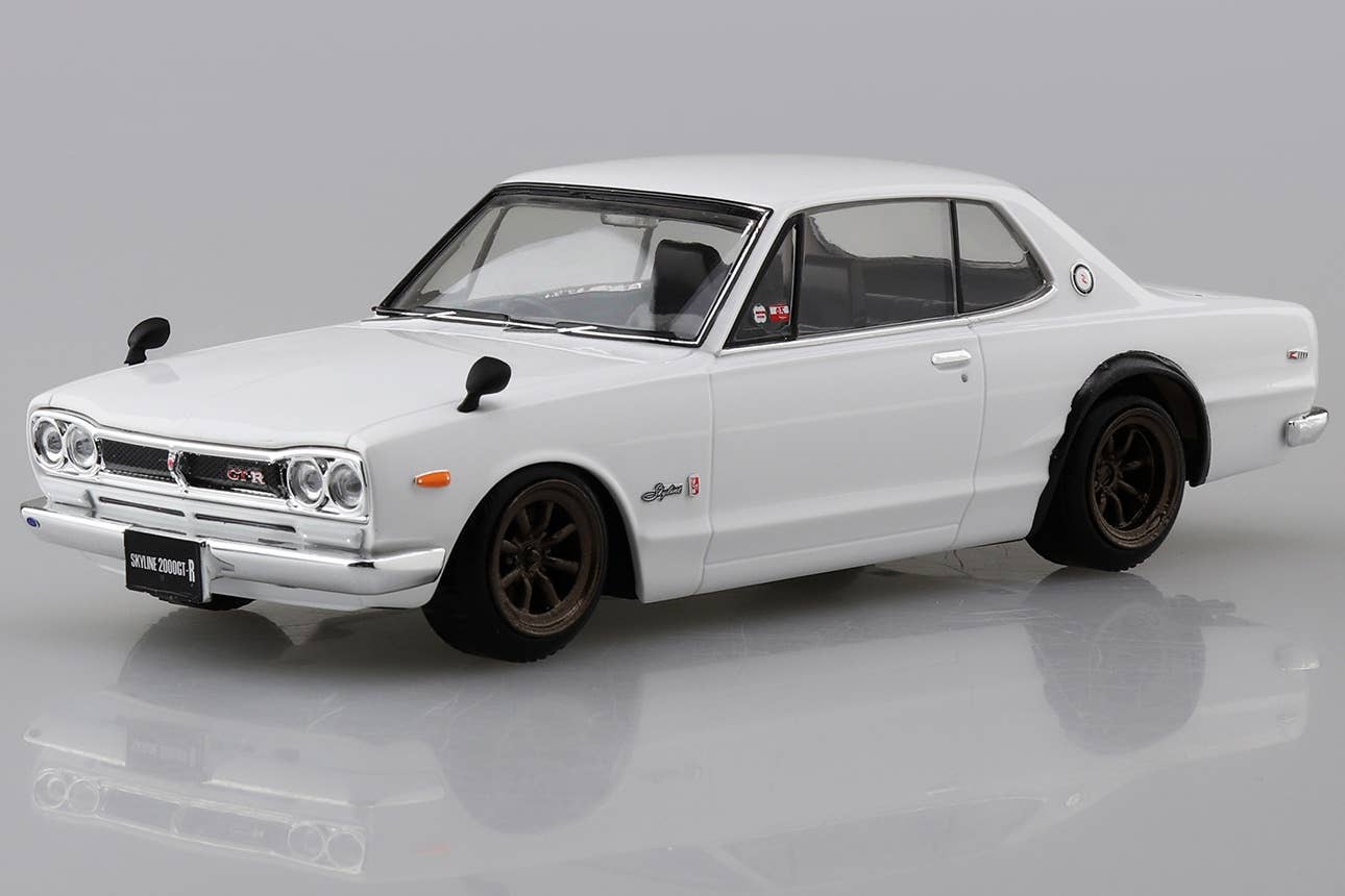 Aoshima 1/32 SNAP KIT #09-SP2 Nissan Skyline 2000 GT-R Custom Wheel (White) | 4905083064719