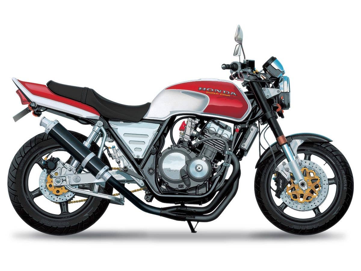 Aoshima 1/12 Honda NC31 CB400 Super Four '92 With Custom Parts | 4905083064795