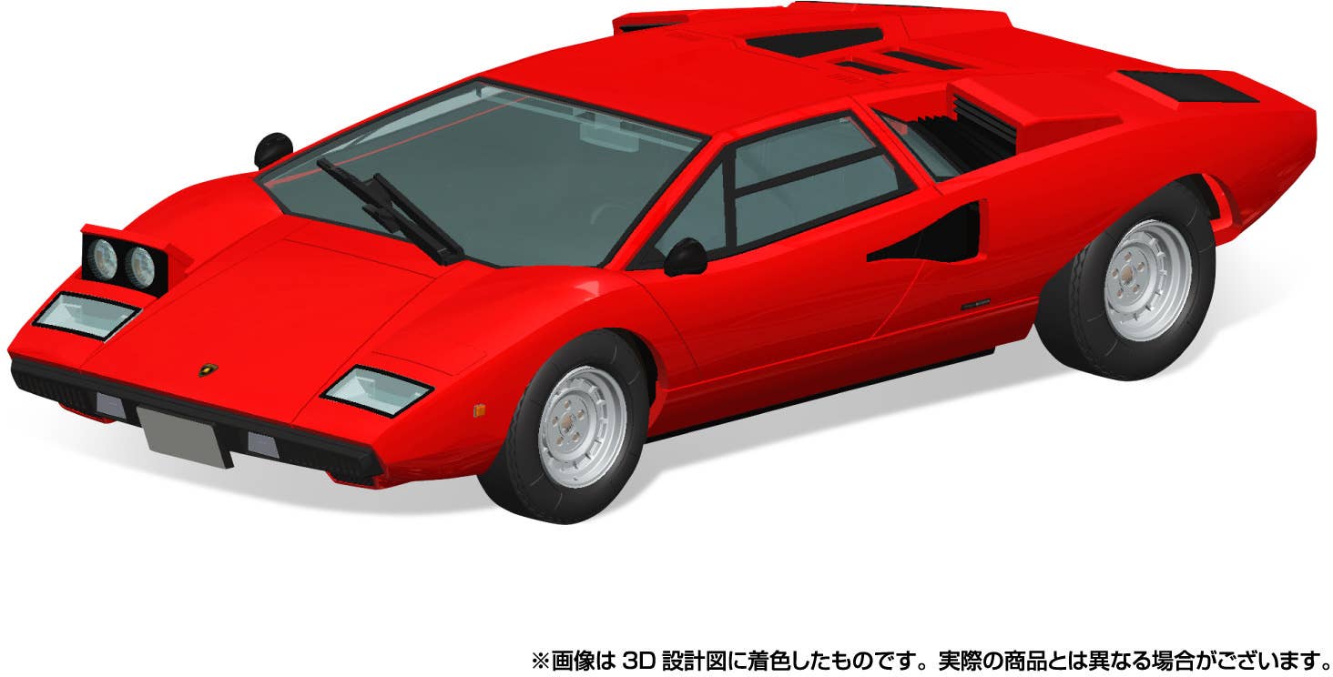 Aoshima 1/32 SNAP KIT #20-A Lamborghini Countach LP400(Red) | 4905083065334