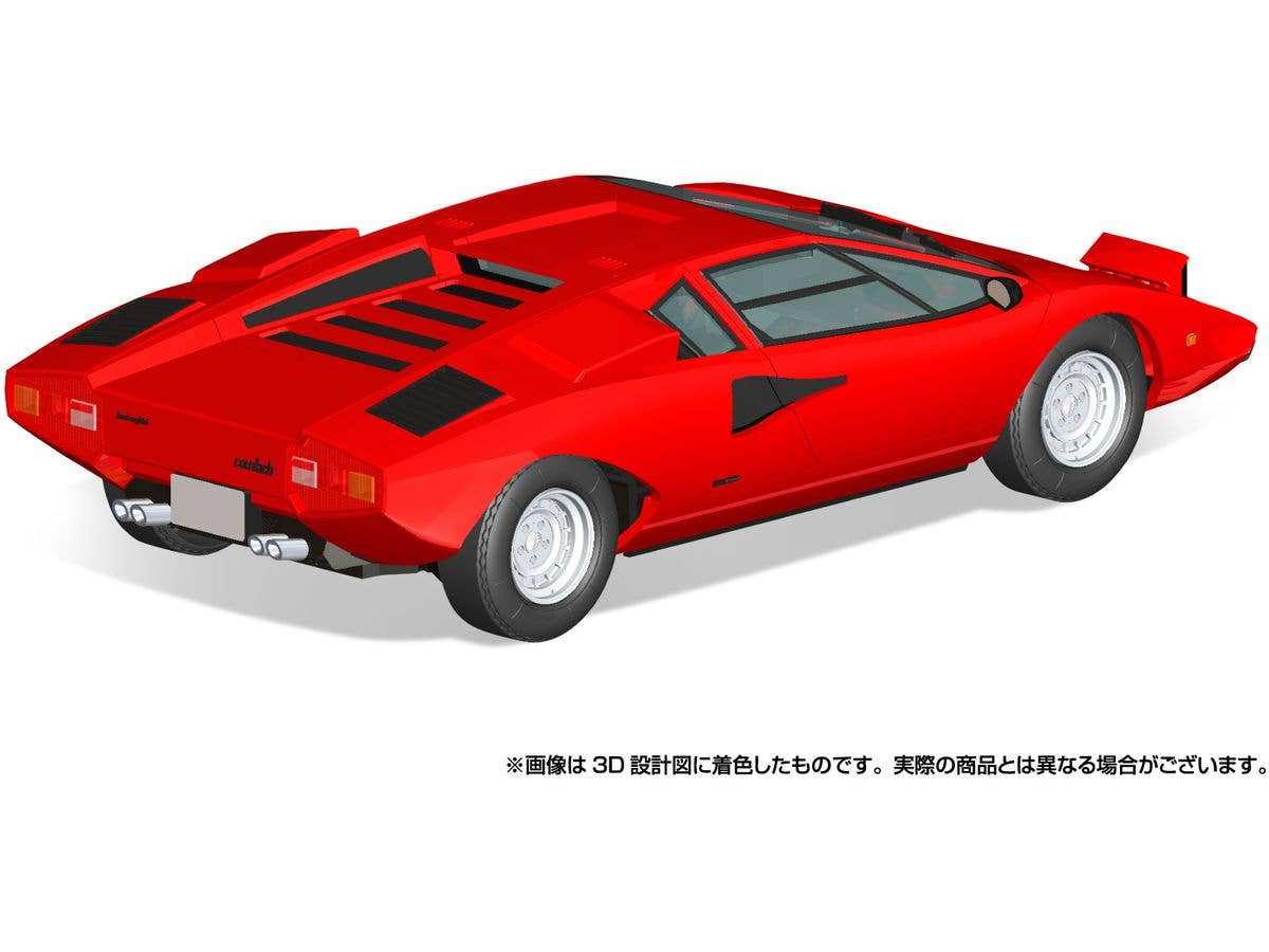 Aoshima 1/32 SNAP KIT #20-A Lamborghini Countach LP400(Red) | 4905083065334
