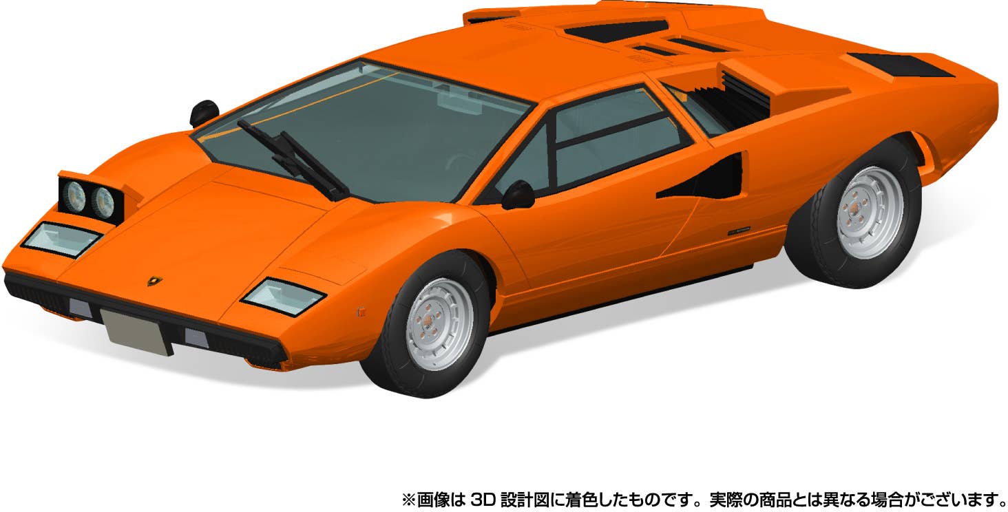 Aoshima 1/32 SNAP KIT #20-C Lamborghini Countach LP400(Orange) | 4905083065358
