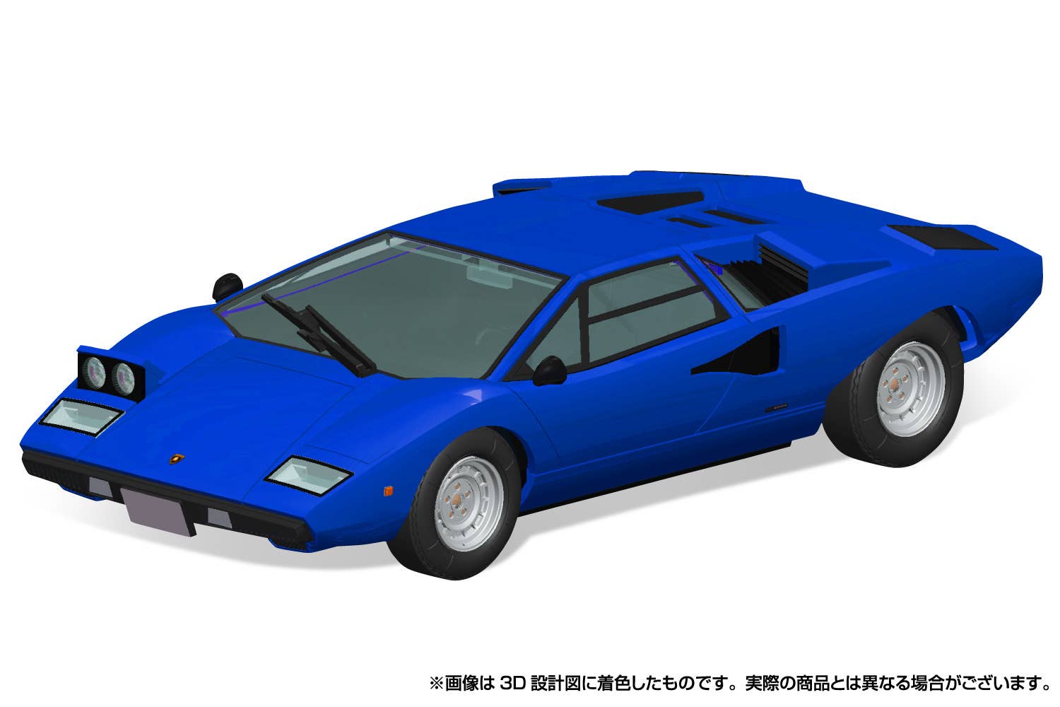 Aoshima 1/32 SNAP KIT #20-E Lamborghini Countach LP400(Blue) | 4905083065372