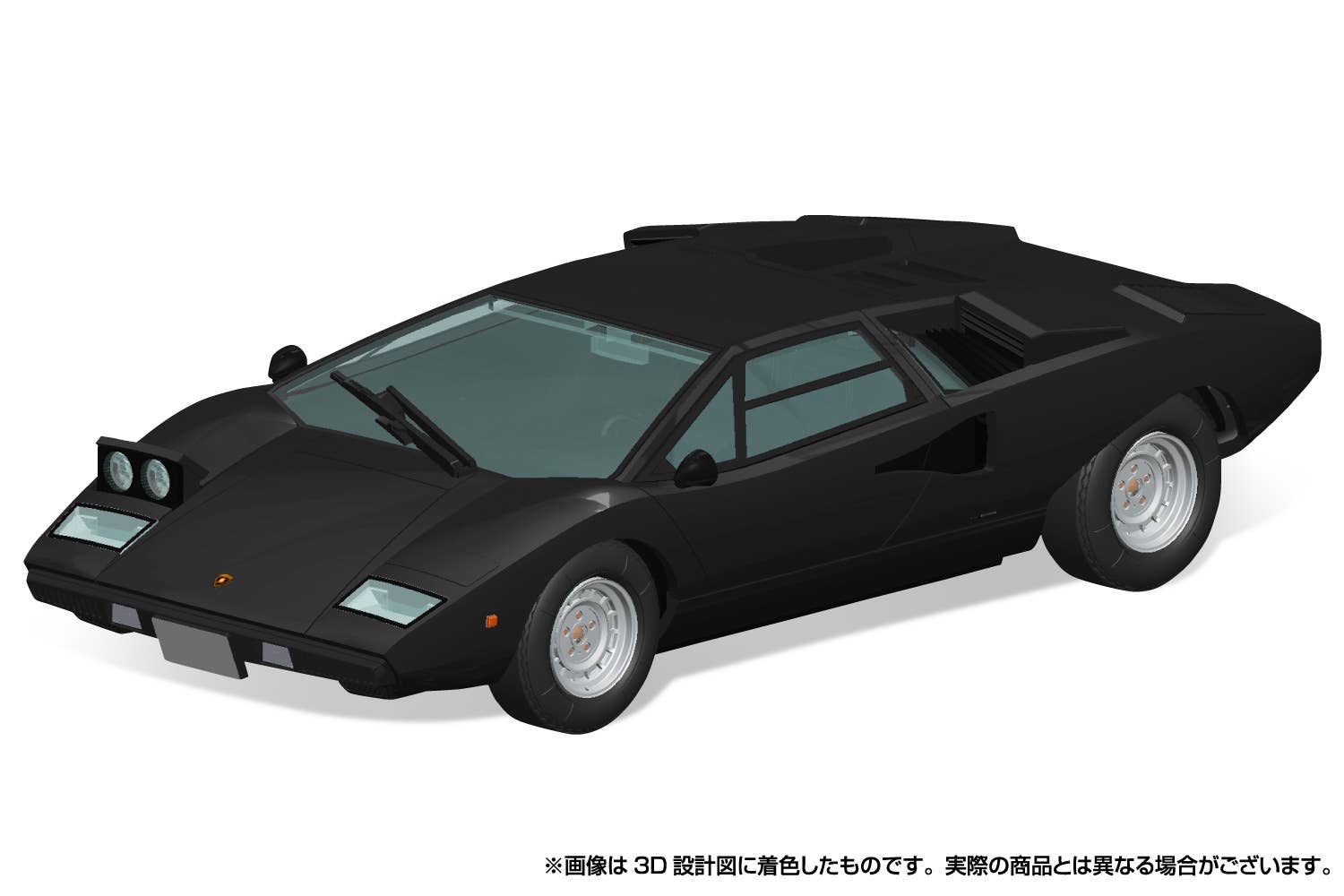 Aoshima 1/32 SNAP KIT #20-F Lamborghini Countach LP400(Black) | 4905083065389