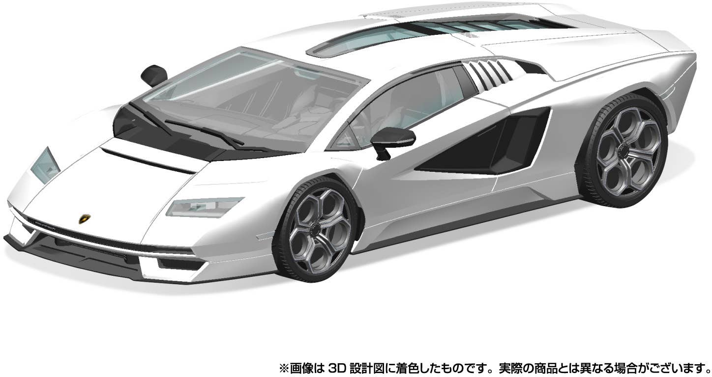 Aoshima 1/32 SNAP KIT #19-A Lamborghini Countach LPI 800-4(White) | 4905083065396
