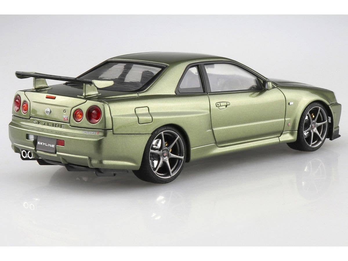 Aoshima 1/24 Nissan BNR34 Skyline GT-R V-spec II Nur '00 Millennium Jade | 4905083065594