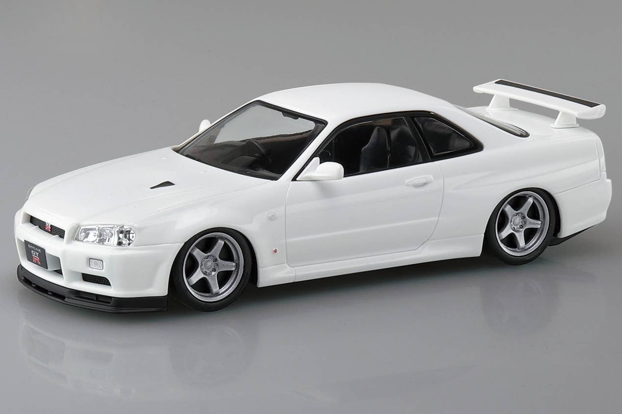 Aoshima NISSAN R34 SKYLINE GT-R CUSTOM WHEEL(WHITE PEARL) | 4905083066324