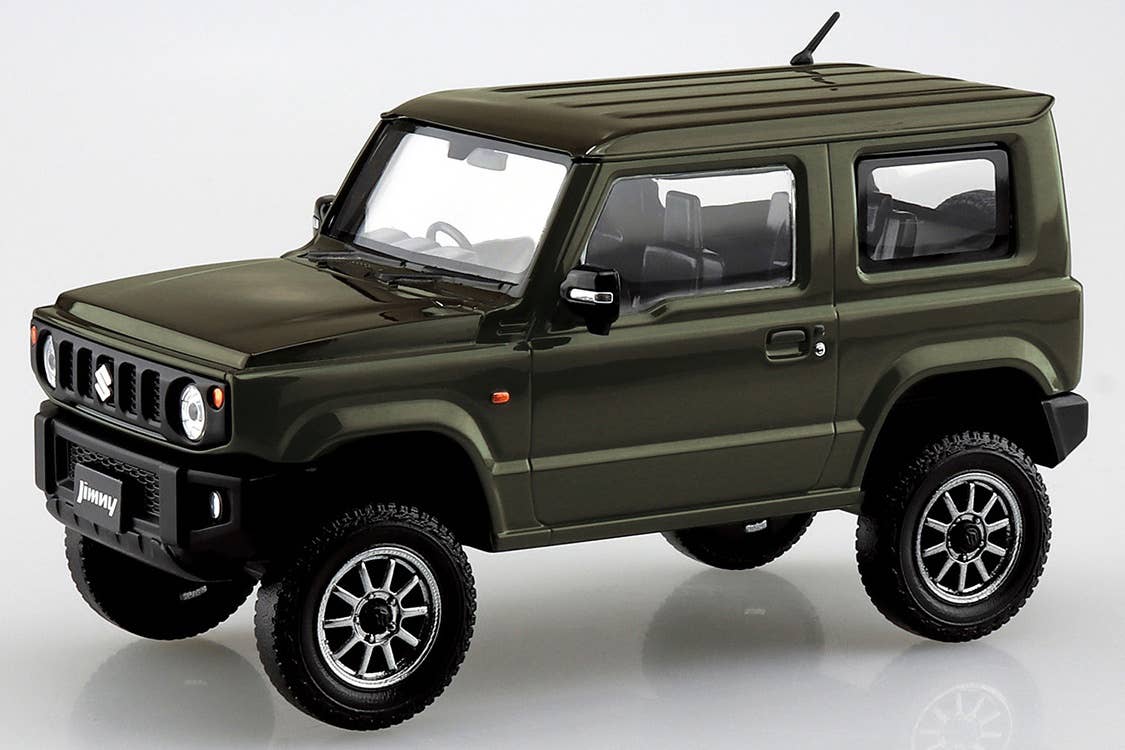 Aoshima 1/32 SNAP KIT #08-SP1 Suzuki Jimny Custom Wheel (Jungle Green) | 4905083066782