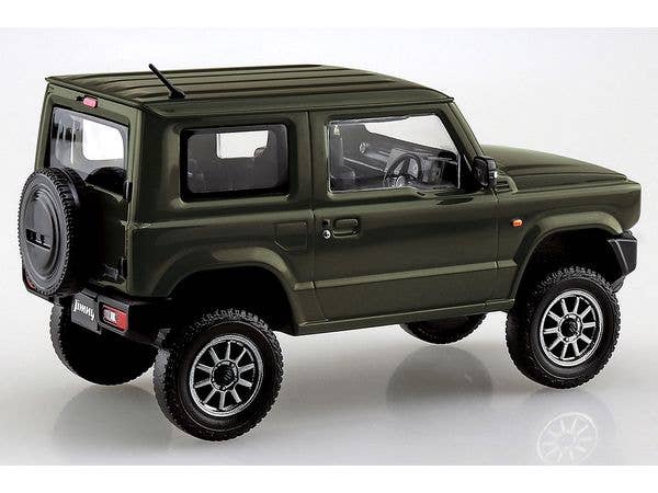 Aoshima 1/32 SNAP KIT #08-SP1 Suzuki Jimny Custom Wheel (Jungle Green) | 4905083066782