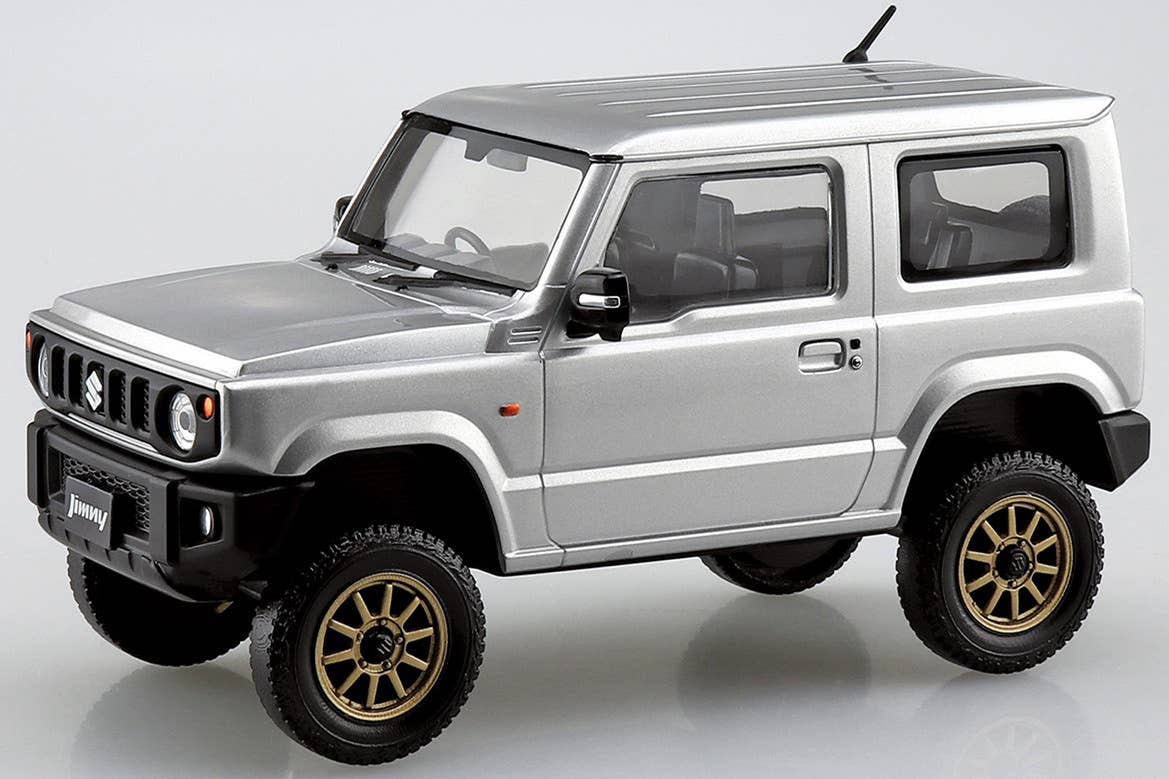 Aoshima 1/32 SNAP KIT #08-SP4 Suzuki Jimny Custom Wheel (Silky Silver Metallic) | 4905083066812