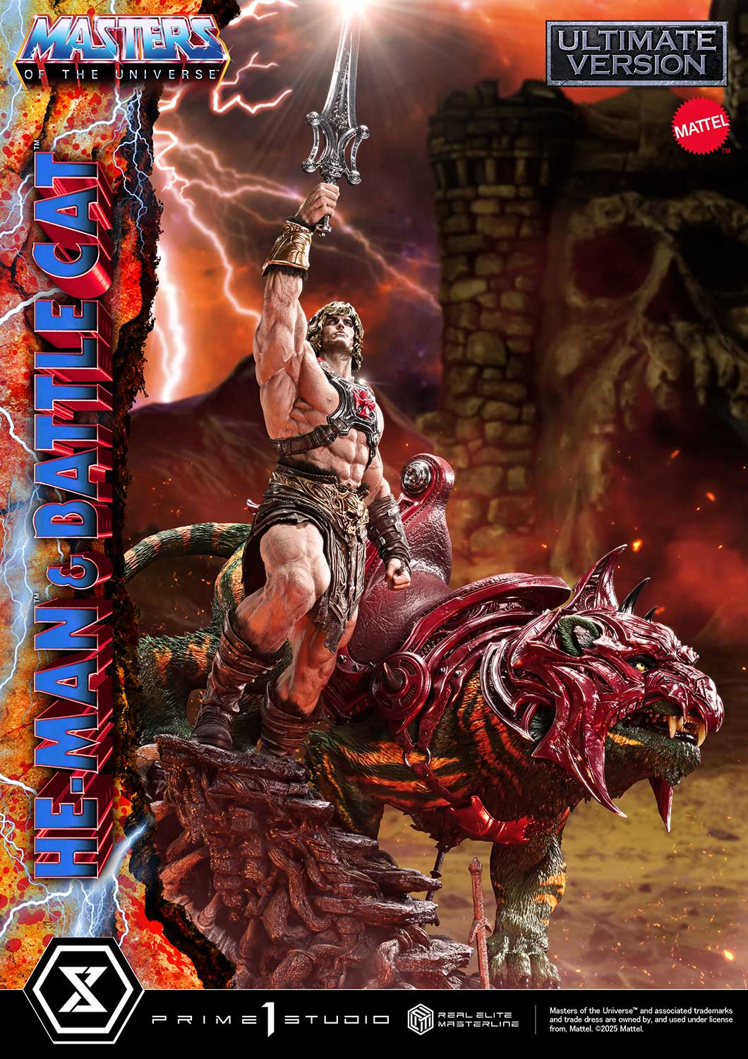 Real Elite Masterline Masters of the Universe He-Man & Battle Cat Ultimate Bonus Version