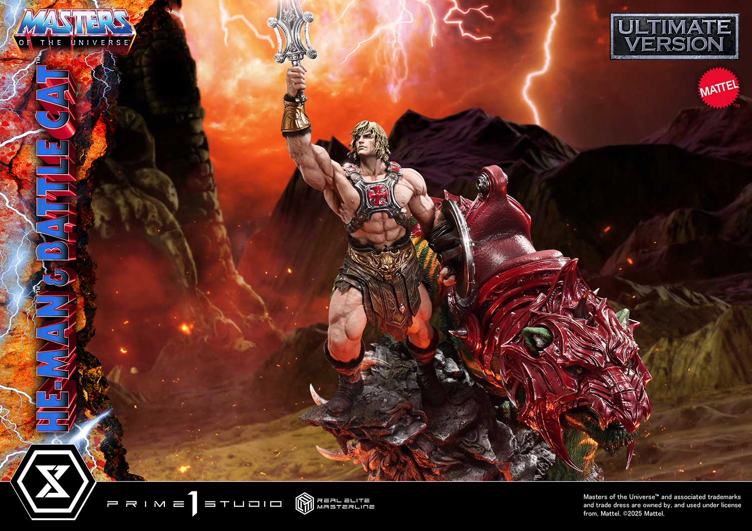 Real Elite Masterline Masters of the Universe He-Man & Battle Cat Ultimate Bonus Version