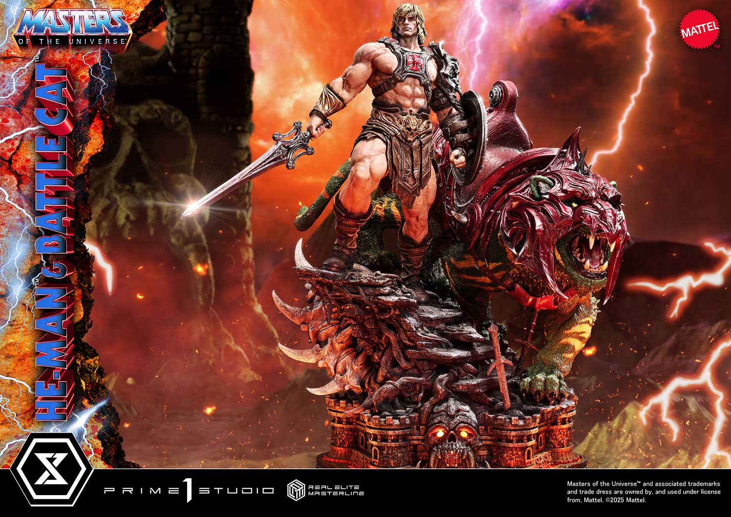 Real Elite Masterline Masters of the Universe He-Man & Battle Cat Ultimate Bonus Version