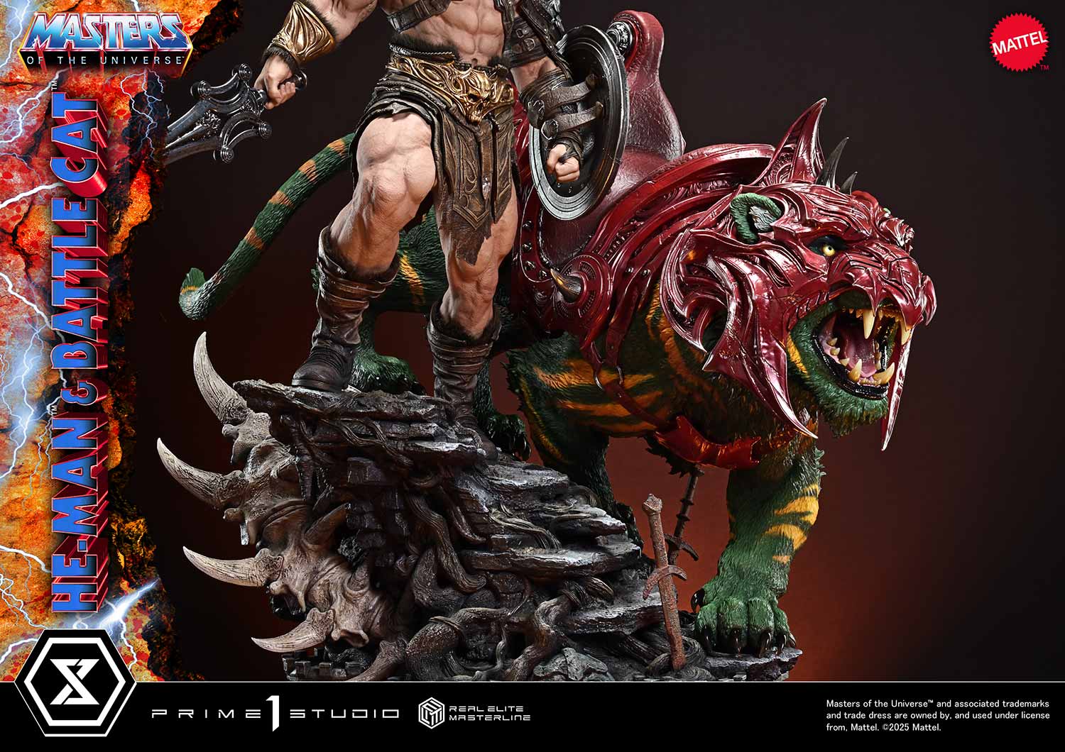 Real Elite Masterline Masters of the Universe He-Man & Battle Cat Ultimate Bonus Version