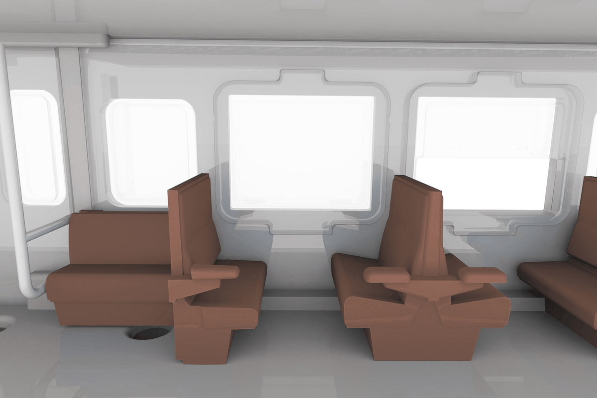 Semi-cross seat interior set A (brown)