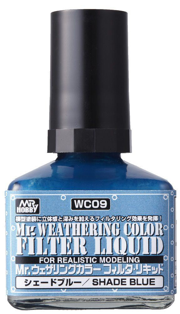 Mr Hobby Mr. Weathering Color - Filter Liquid Blue | 4973028928938