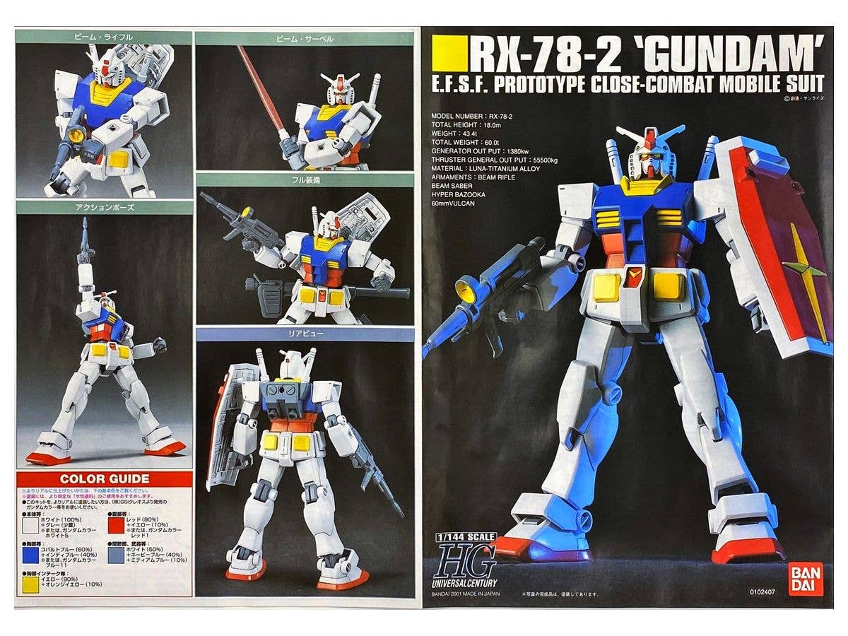 Bandai #21 RX-78-2 GUNDAM, Bandai HGUC | 4573102607805