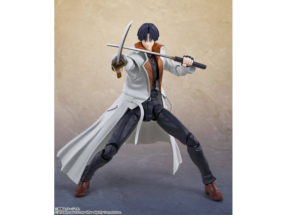 BANDAI Tamashii Aoshi Shinomori "Rurouni Kenshin: Meiji Swordsman Romantic Story", TAMASHII NATIONS S.H.Figuarts | 4573102654823