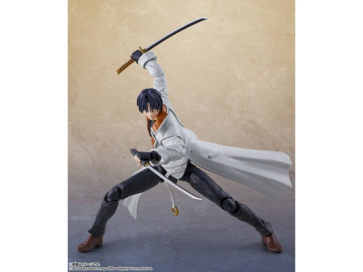 BANDAI Tamashii Aoshi Shinomori "Rurouni Kenshin: Meiji Swordsman Romantic Story", TAMASHII NATIONS S.H.Figuarts | 4573102654823