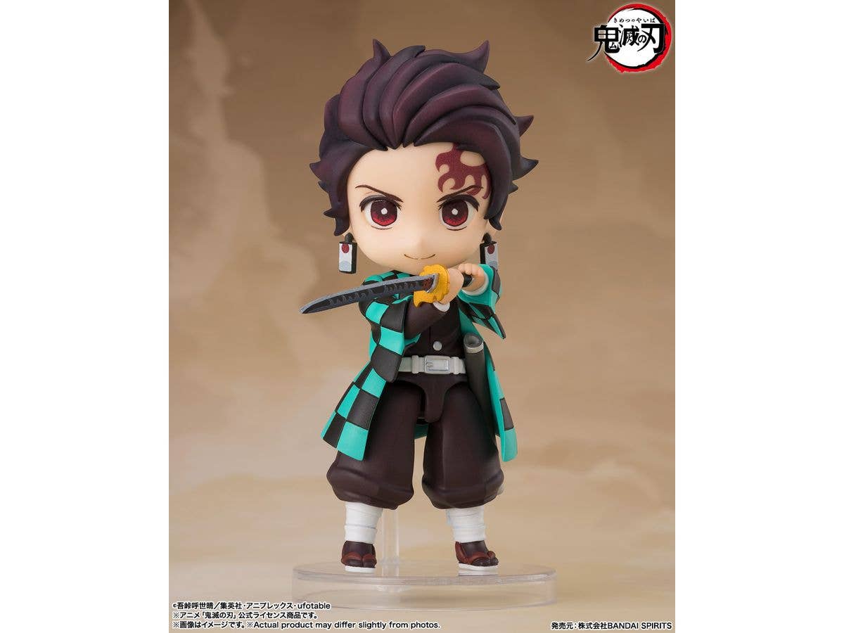 TAMASHII NATIONS TANJIRO KAMADO (NICHIRIN SWORD with RENGOKU'S HANDGUARD) "Demon Slayer: Kimetsu no Yaiba", TAMASHII NATIONS Figuarts mini | 4573102675972