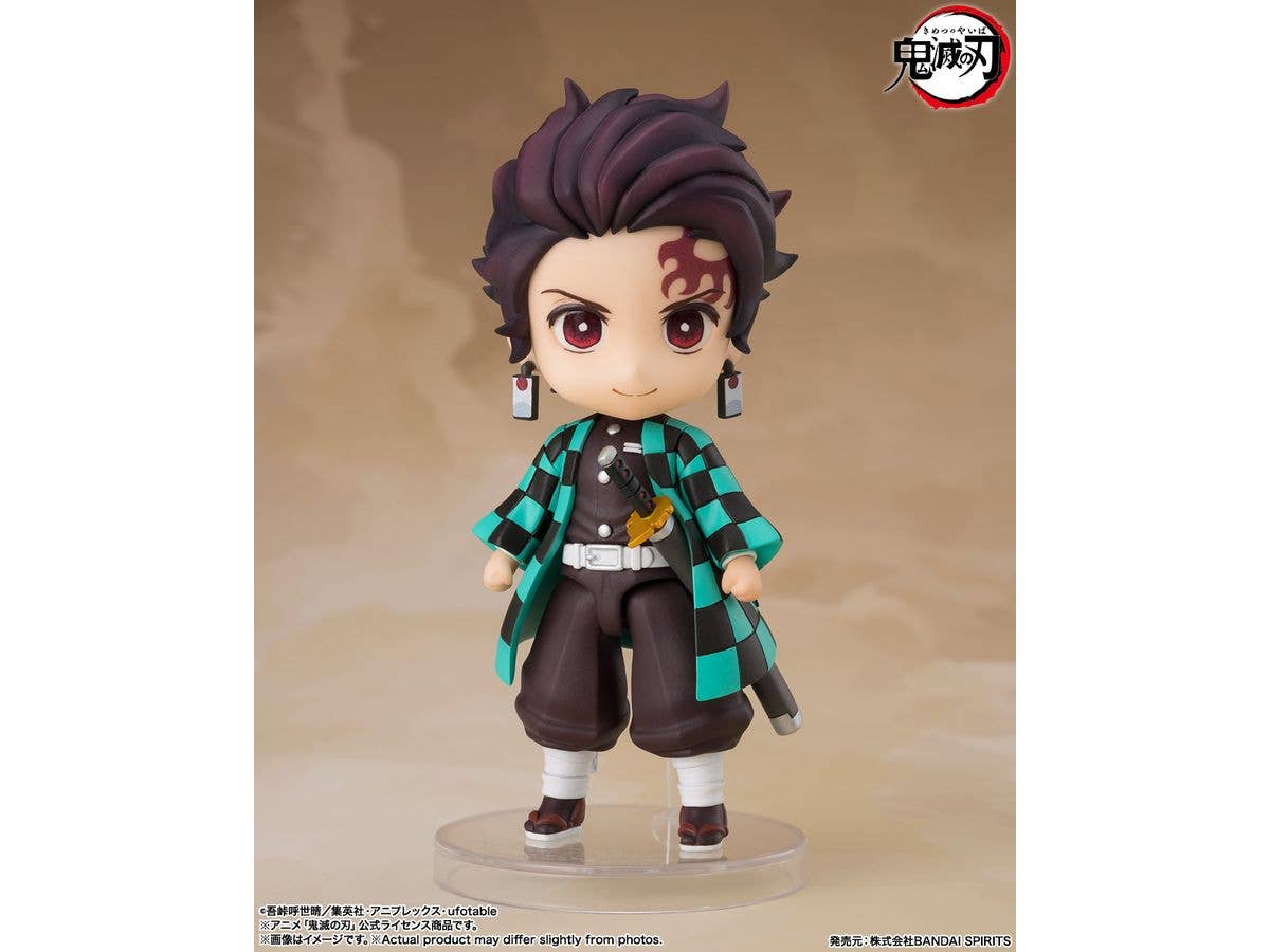 TAMASHII NATIONS TANJIRO KAMADO (NICHIRIN SWORD with RENGOKU'S HANDGUARD) "Demon Slayer: Kimetsu no Yaiba", TAMASHII NATIONS Figuarts mini | 4573102675972