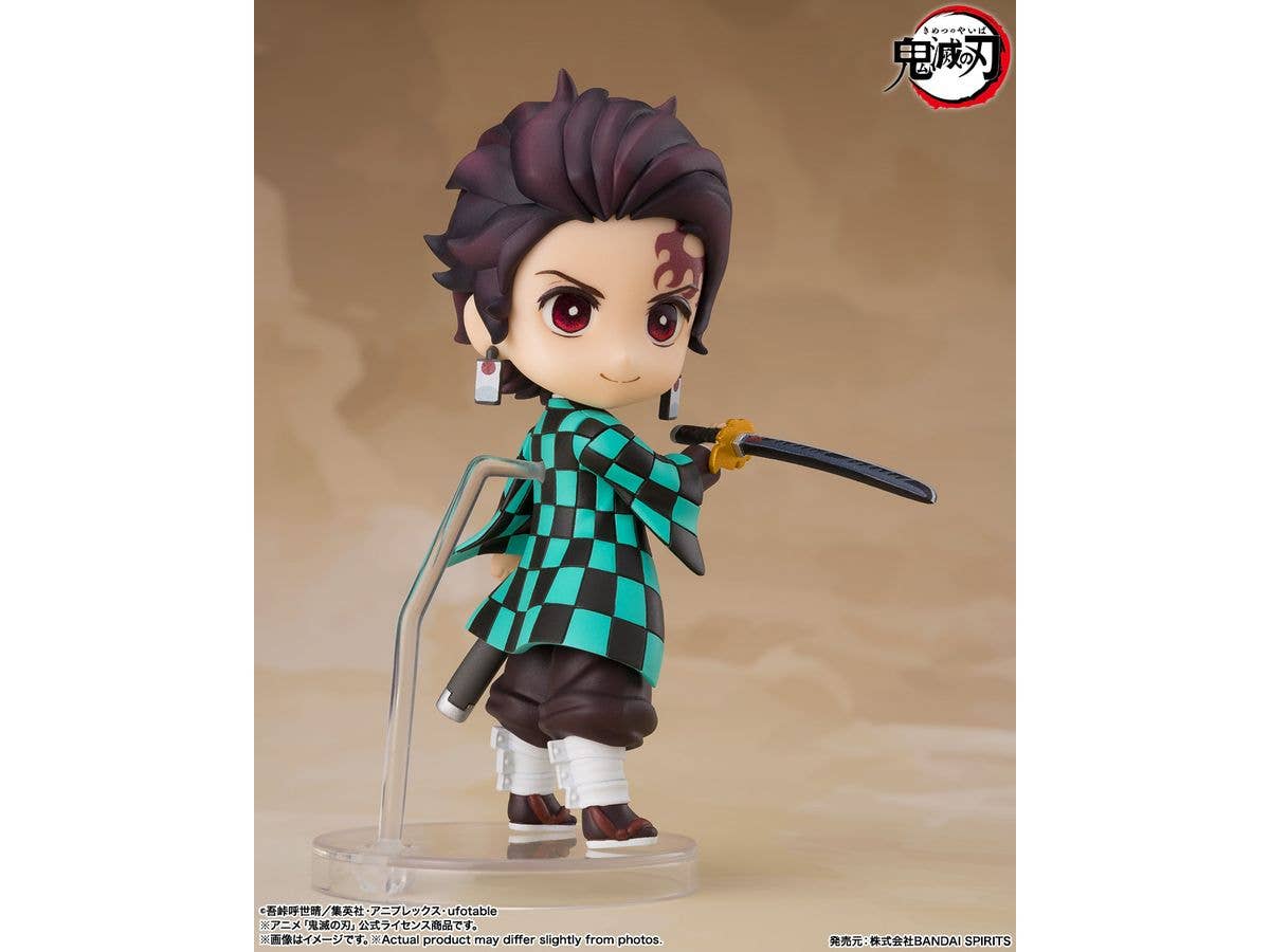 TAMASHII NATIONS TANJIRO KAMADO (NICHIRIN SWORD with RENGOKU'S HANDGUARD) "Demon Slayer: Kimetsu no Yaiba", TAMASHII NATIONS Figuarts mini | 4573102675972