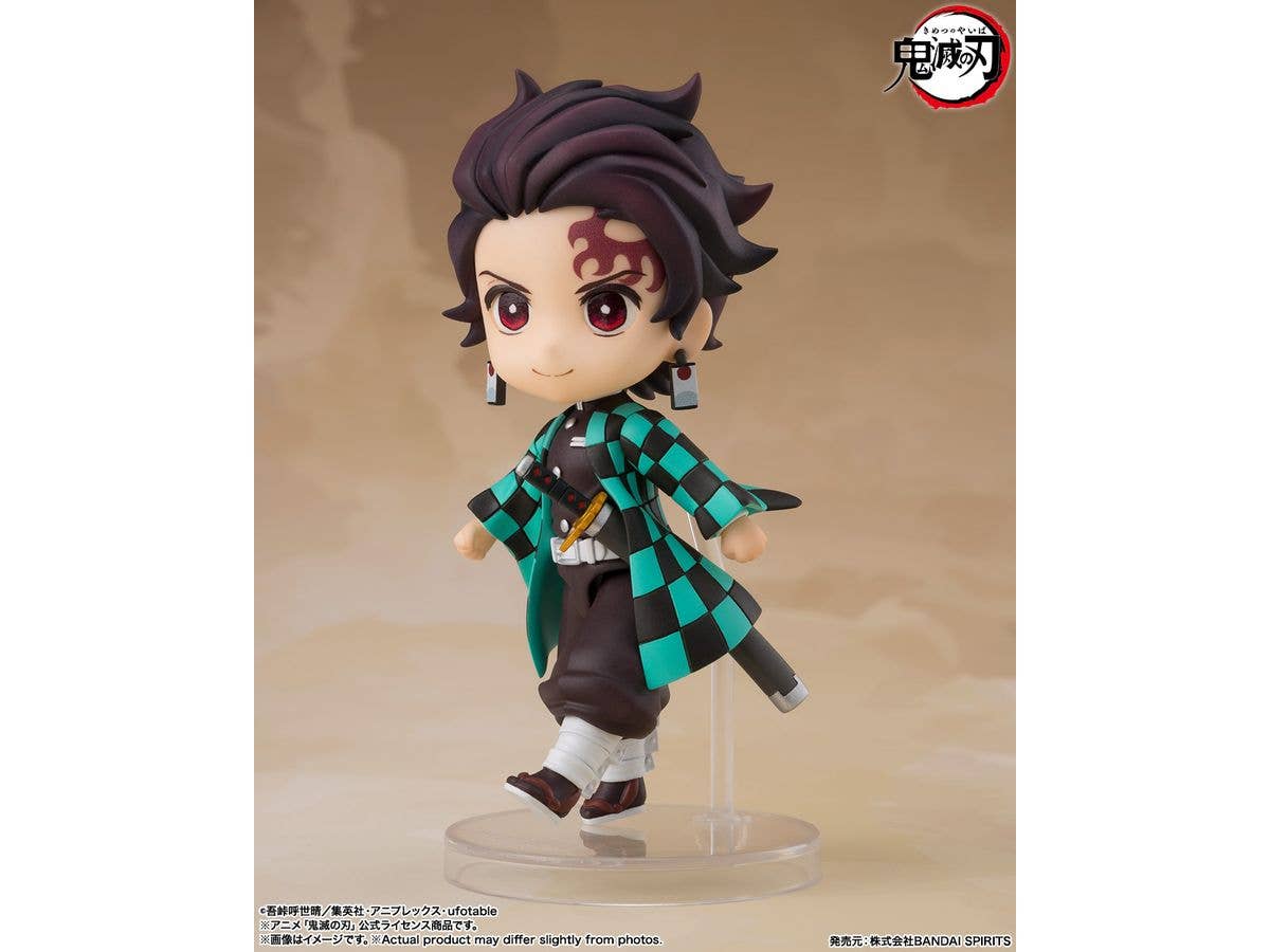 TAMASHII NATIONS TANJIRO KAMADO (NICHIRIN SWORD with RENGOKU'S HANDGUARD) "Demon Slayer: Kimetsu no Yaiba", TAMASHII NATIONS Figuarts mini | 4573102675972