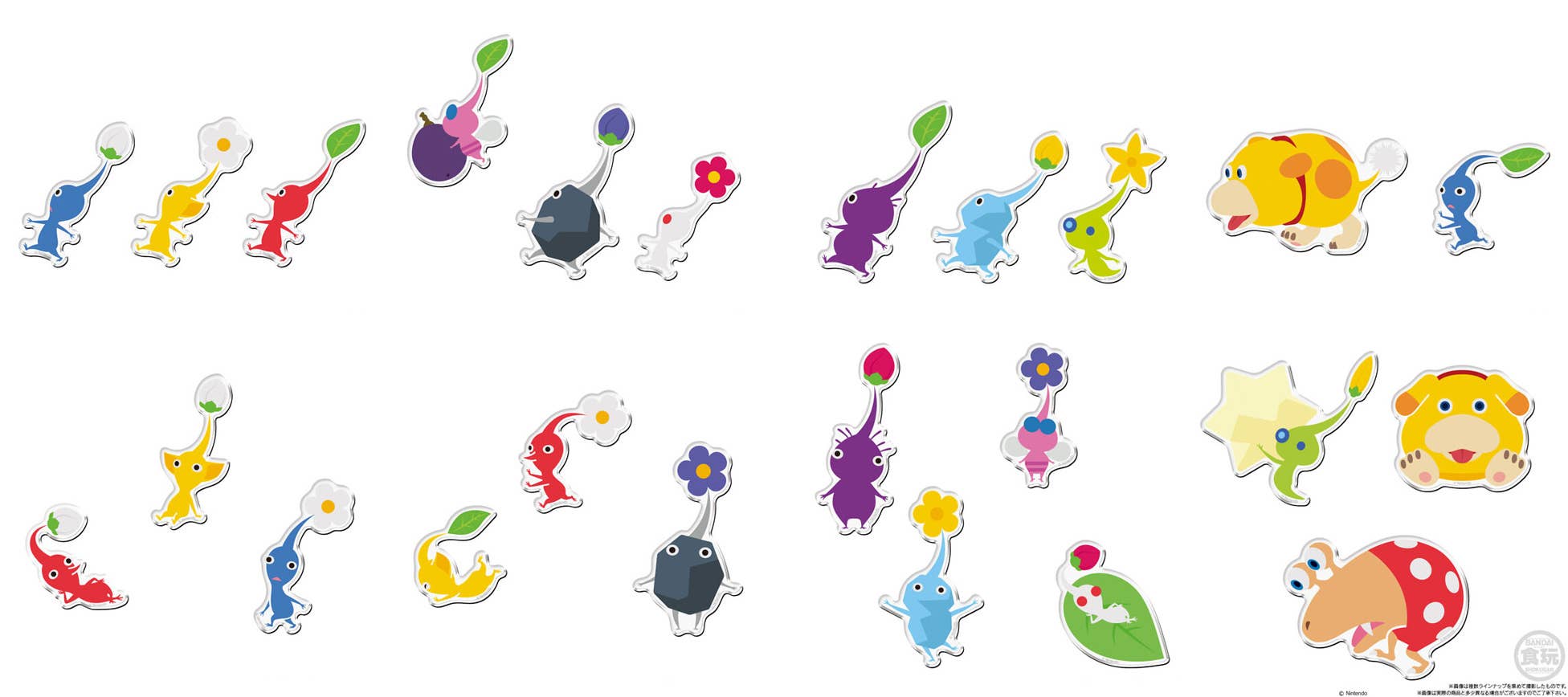 Bandai Shokugan Chara Magnet Pikmin (Blind Box of 14) | 4570117916236