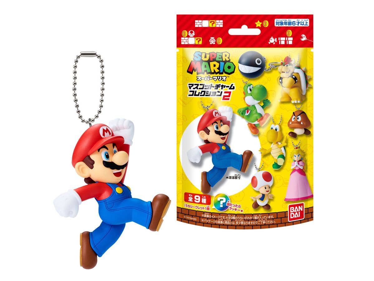 BANDAI Super Mario Bros. Mascot Charm Collection Vol. 2 Super Mario Bros. (Box/10), Bandai Shokugan | 4570117924583