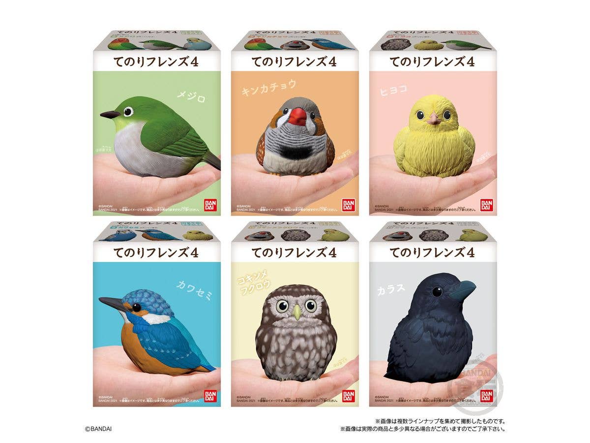 BANDAI Tenori Friends 4 Birds (Box/12), Bandai Shokugan Tenori Friends | 4549660628286