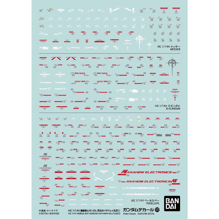 GUNDAM DECAL122 MOBILE SUIT GUNDAM HATHAWAY MULTIUSE 1 | 4573102619860